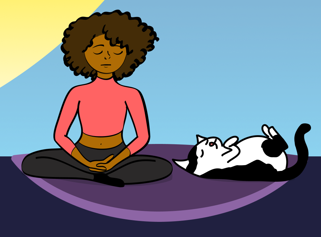 An original illustration of Iesha and Domino