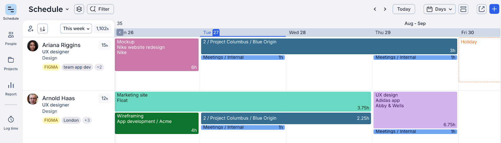 resource smoothing in float